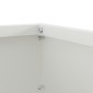vidaXL Περίγραμμα γκαζόν 6 τμχ. 40 x 40 x 13 cm Ατσάλι Λευκό