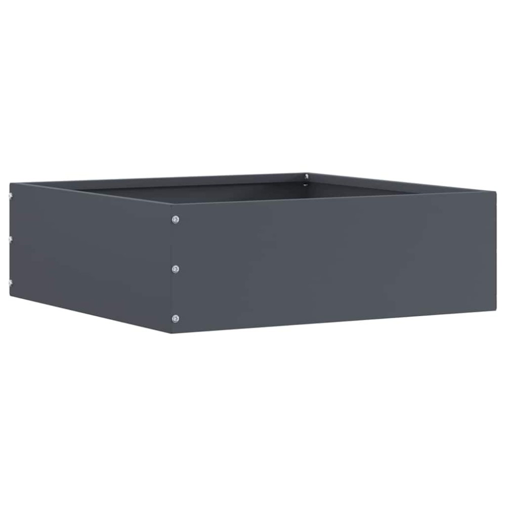 vidaXL Περίγραμμα γκαζόν 40 x 40 x 13 cm Ατσάλι Ανθρακί