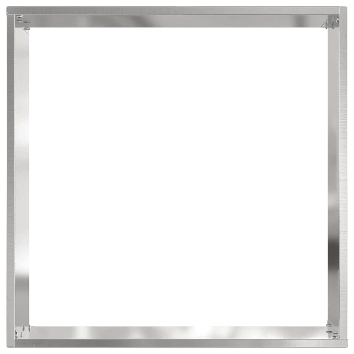 vidaXL Περίγραμμα γκαζόν 40 x 40 x 13 cm Ανοξείδωτο Ατσάλι Ασημί