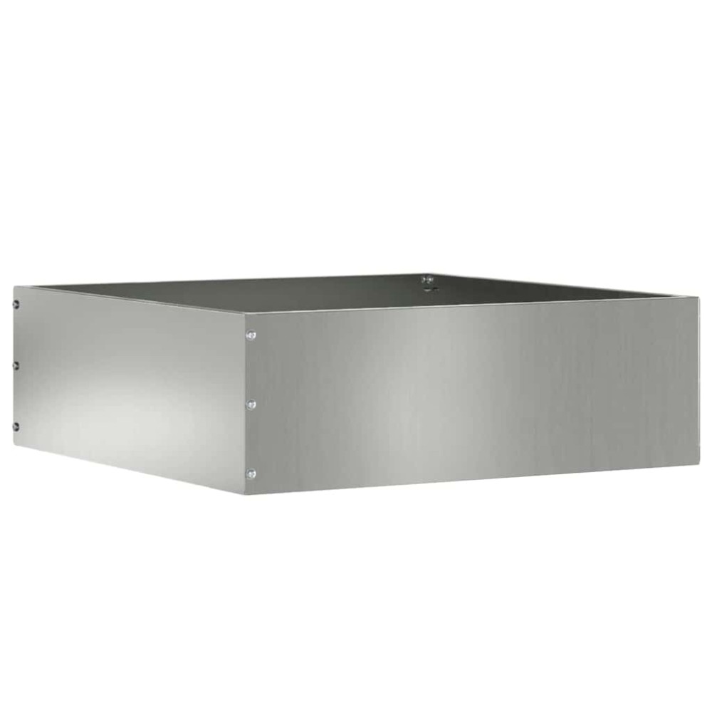 vidaXL Περίγραμμα γκαζόν 40 x 40 x 13 cm Γαλβανισμένος Χάλυβας Ασημί