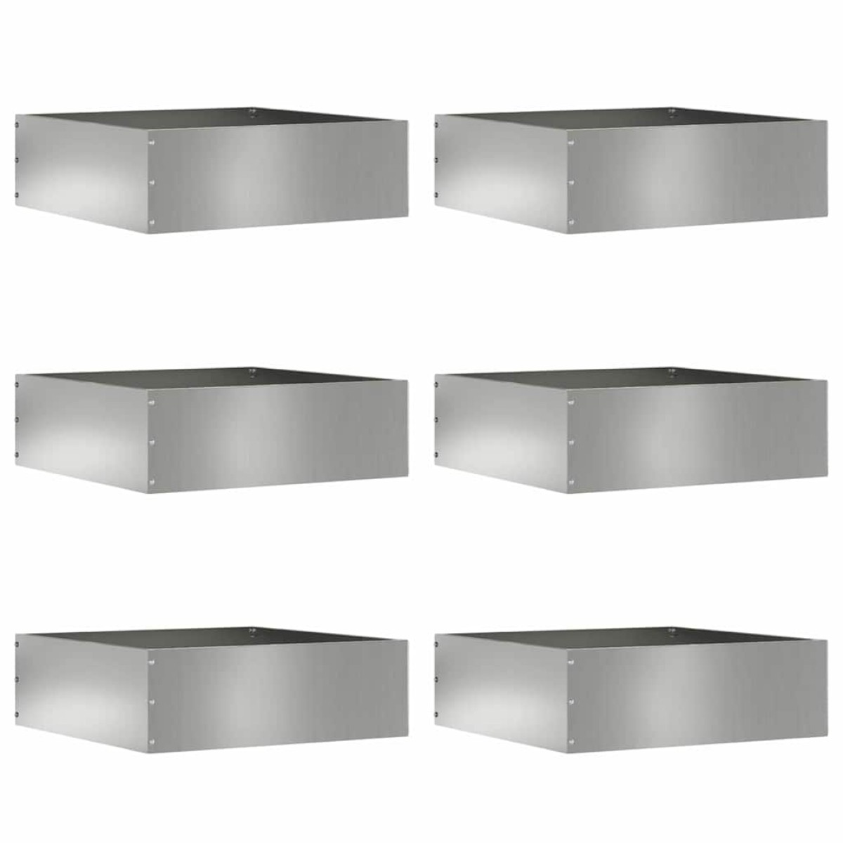 vidaXL Περίγραμμα γκαζόν 6 τμχ. 40 x 40 x 13 cm Γαλβανισμένος Χάλυβας