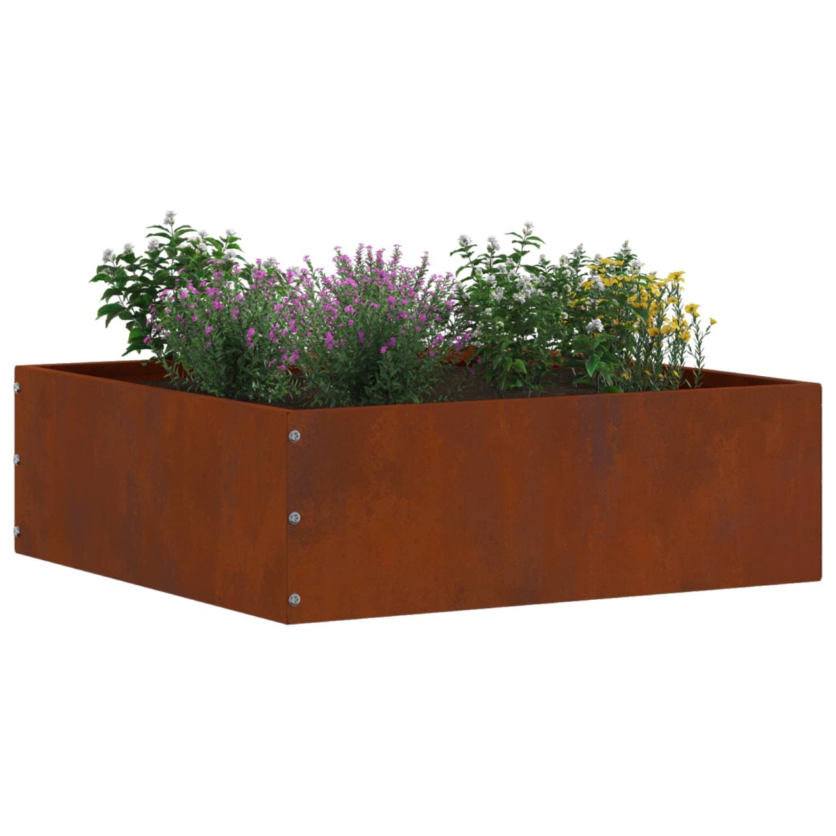 vidaXL Περίγραμμα γκαζόν 40 x 40 x 13 cm Σκ rusty
