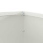 vidaXL Περίγραμμα γκαζόν 50 x 50 x 13 εκ Ατσάλι Λευκό