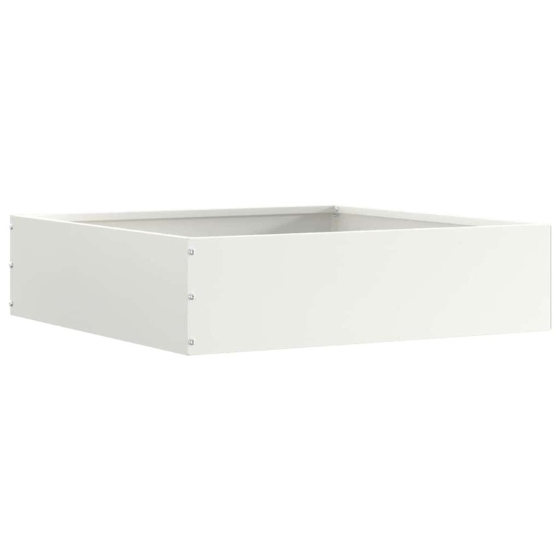 vidaXL Περίγραμμα γκαζόν 50 x 50 x 13 εκ Ατσάλι Λευκό