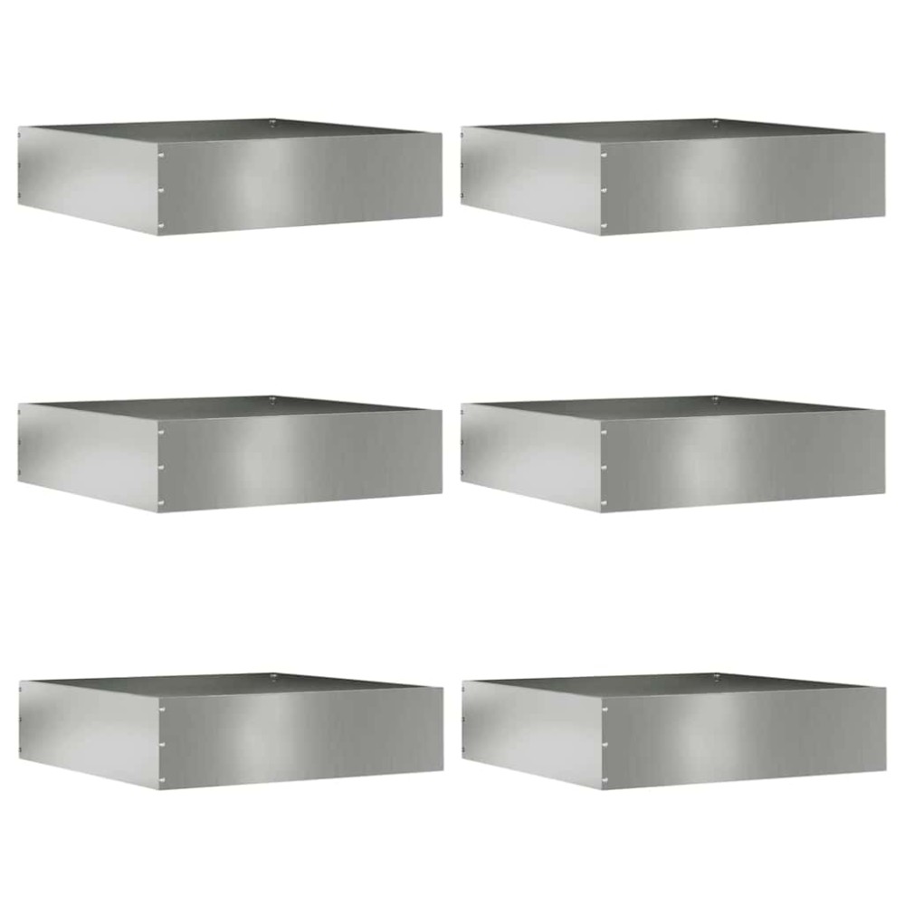 vidaXL Περίγραμμα γκαζόν 6 τμχ. 50 x 50 x 13 εκ Γαλβανισμένος Χάλυβας