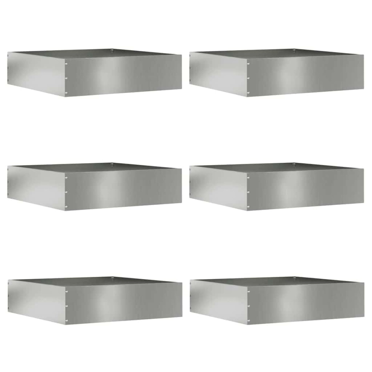 vidaXL Περίγραμμα γκαζόν 6 τμχ. 50 x 50 x 13 εκ Γαλβανισμένος Χάλυβας