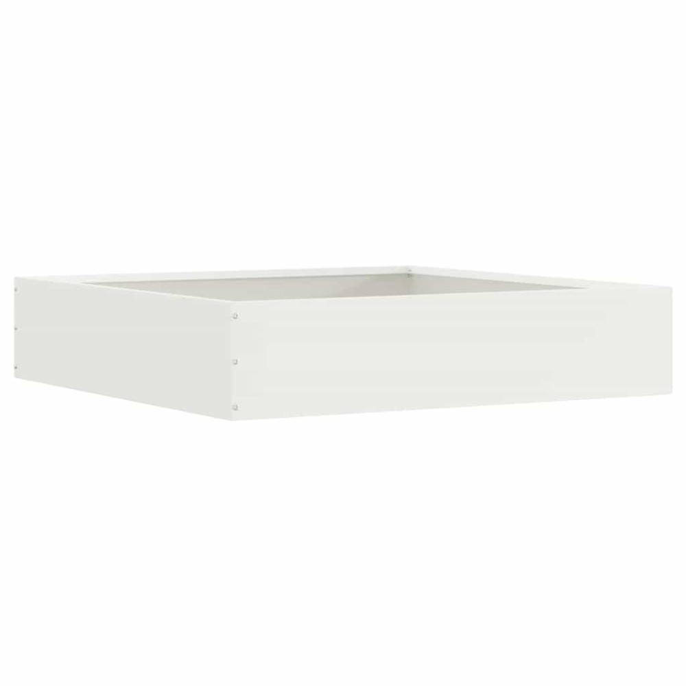 vidaXL Περίγραμμα γκαζόν 60 x 60 x 13 εκ Ατσάλι Λευκό