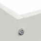 vidaXL Περίγραμμα γκαζόν 60 x 60 x 13 εκ Ατσάλι Λευκό