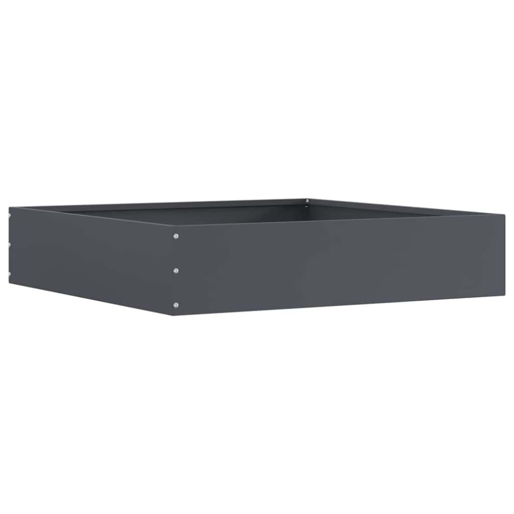 vidaXL Περίγραμμα γκαζόν 60 x 60 x 13 εκ Ατσάλι Ανθρακί