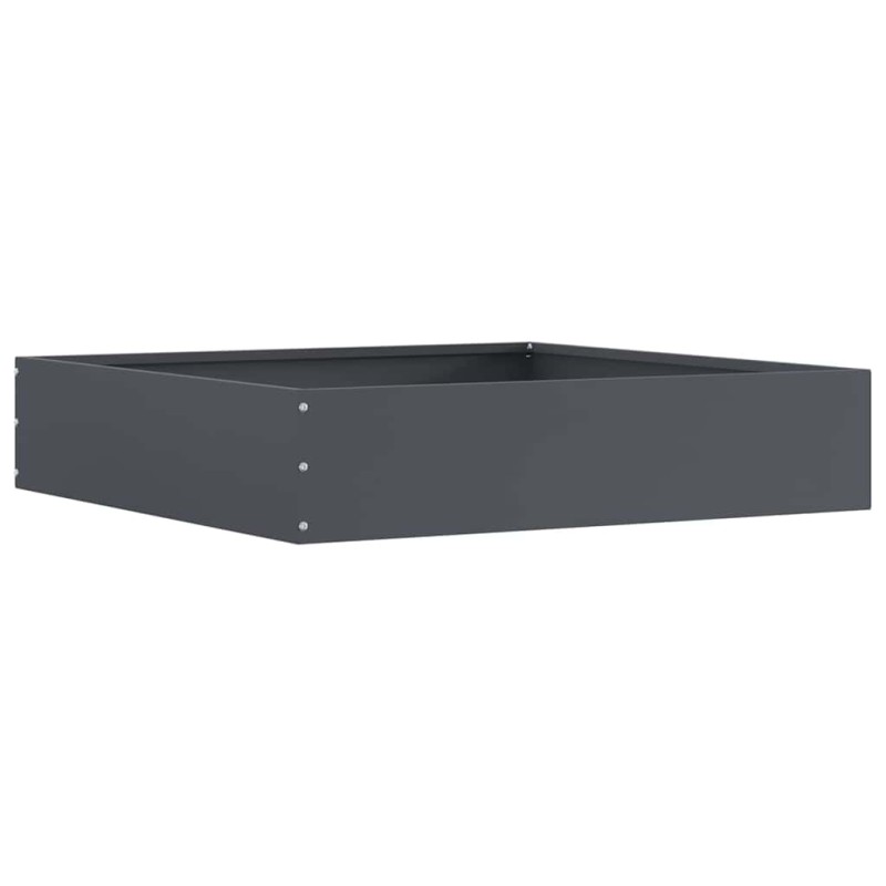 vidaXL Περίγραμμα γκαζόν 60 x 60 x 13 εκ Ατσάλι Ανθρακί