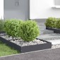 vidaXL Περίγραμμα γκαζόν 6 τμχ. 60 x 60 x 13 εκ Ατσάλι Ανθρακί