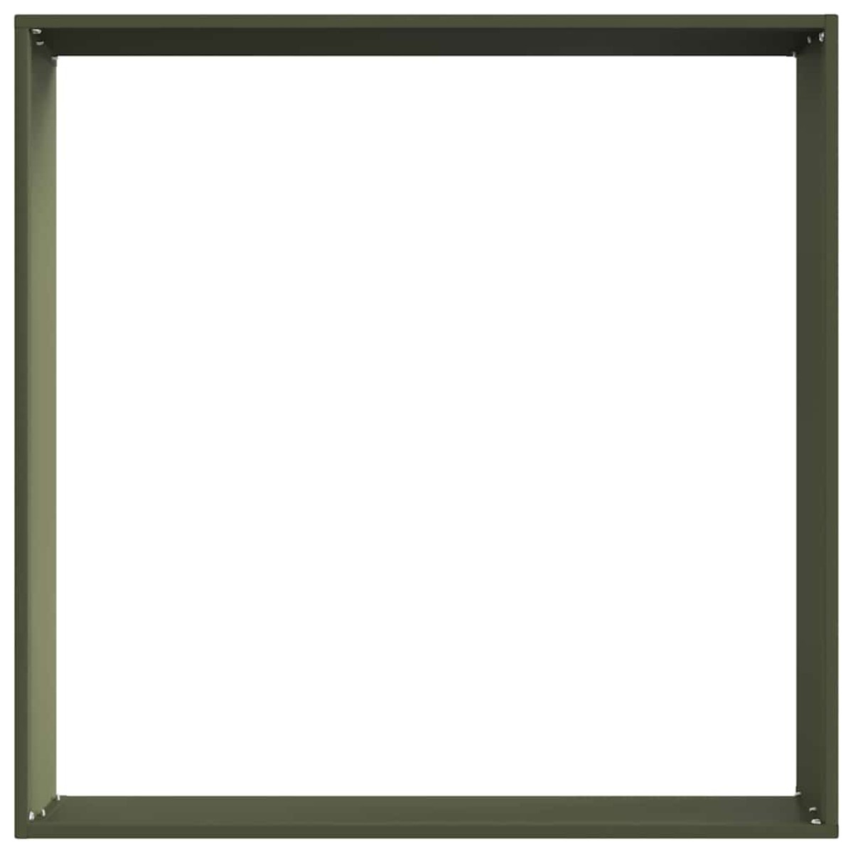 vidaXL Περίγραμμα γκαζόν 6 τμχ. 60 x 60 x 13 εκ Ατσάλι Λαδί