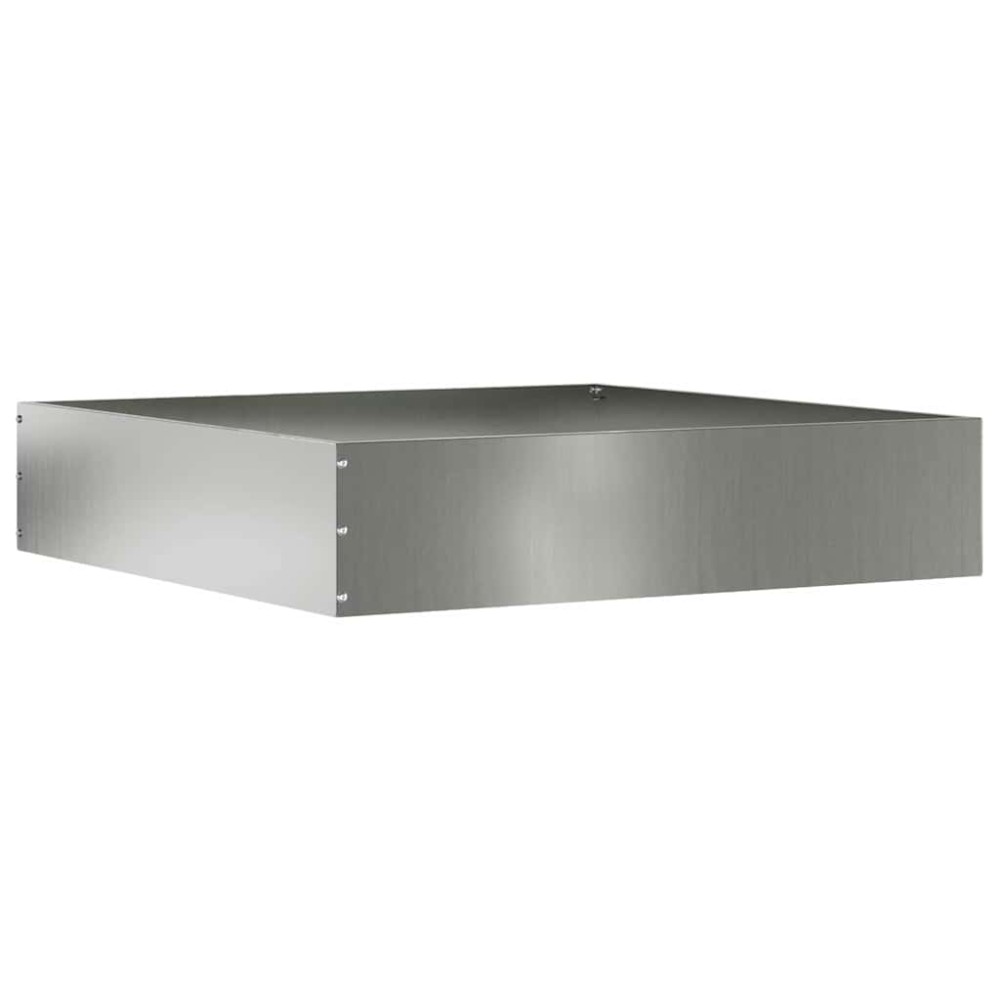 vidaXL Περίγραμμα γκαζόν 60 x 60 x 13 εκ Γαλβανισμένος Χάλυβας Ασημί