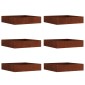 vidaXL Περίγραμμα γκαζόν 6 τμχ. 60 x 60 x 13 εκ Σκ rusty