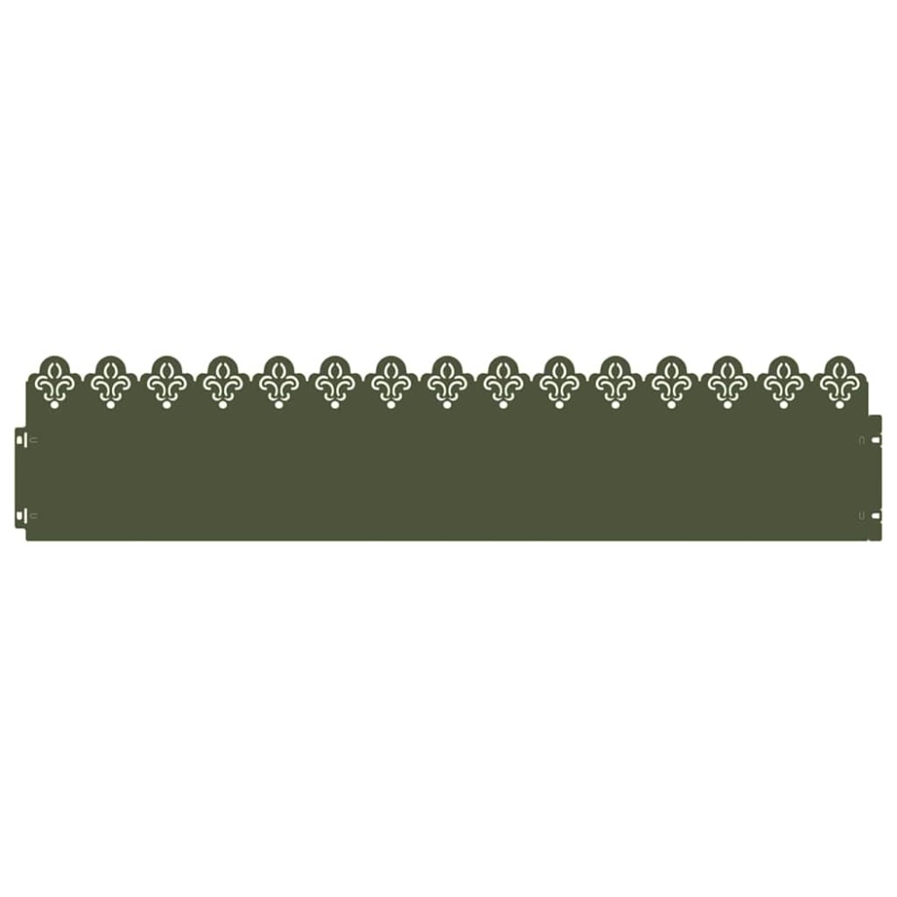 vidaXL Περιγράμματα γκαζόν 30 τμχ. 103 x 0,05 x 22 εκ Ατσάλι Λαδί