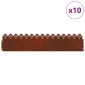 vidaXL Περιγράμματα γκαζόν 10 τμχ. 103 x 0,05 x 22 εκ Σκ rusty