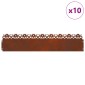 vidaXL Περιγράμματα γκαζόν 10 τμχ. 103 x 0,05 x 22 εκ Σκ rusty