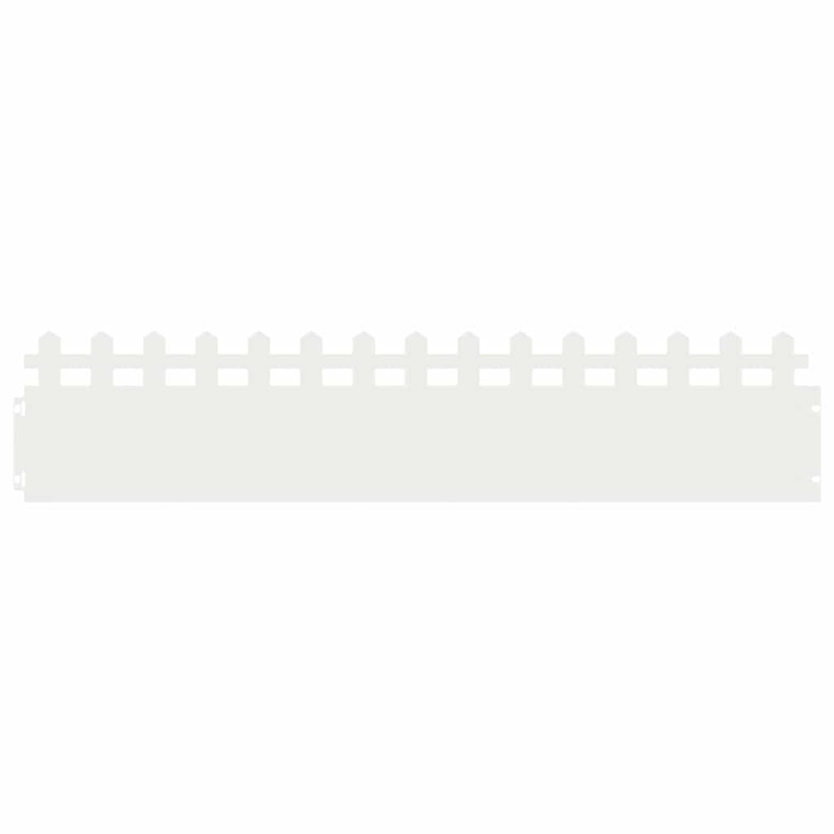vidaXL Περιγράμματα γκαζόν 10 τμχ. 103 x 0,05 x 22 εκ Ατσάλι Λευκό
