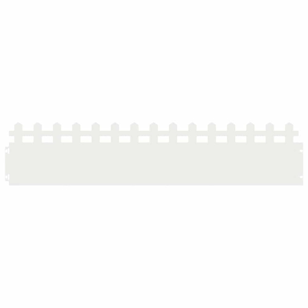 vidaXL Περιγράμματα γκαζόν 30 τμχ. 103 x 0,05 x 22 εκ Ατσάλι Λευκό