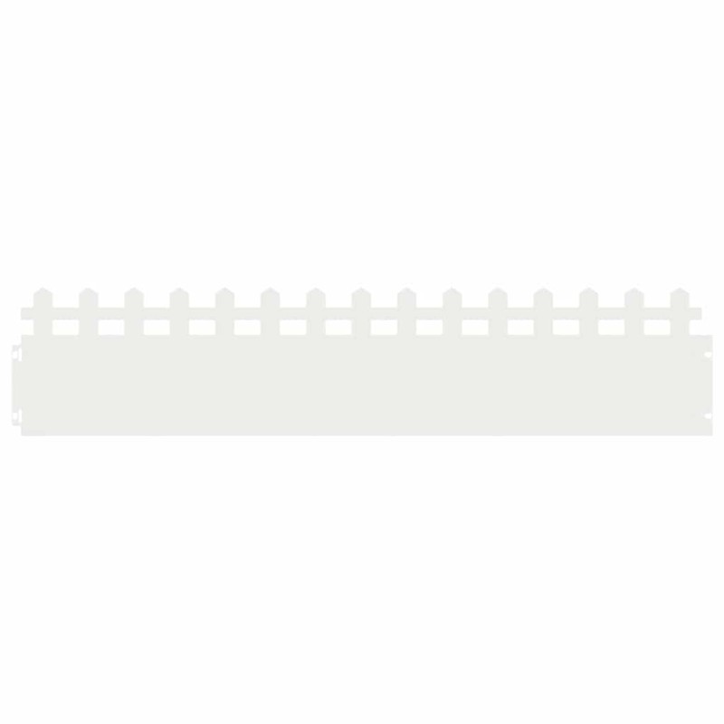 vidaXL Περιγράμματα γκαζόν 30 τμχ. 103 x 0,05 x 22 εκ Ατσάλι Λευκό
