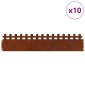 vidaXL Περιγράμματα γκαζόν 10 τμχ. 103 x 0,05 x 22 εκ Σκ rusty