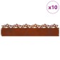 vidaXL Περιγράμματα γκαζόν 10 τμχ. 103 x 0,05 x 22 εκ Σκ rusty