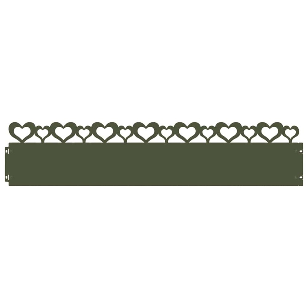 vidaXL Περιγράμματα γκαζόν 20 τμχ. 103 x 0,05 x 22 εκ Ατσάλι Λαδί
