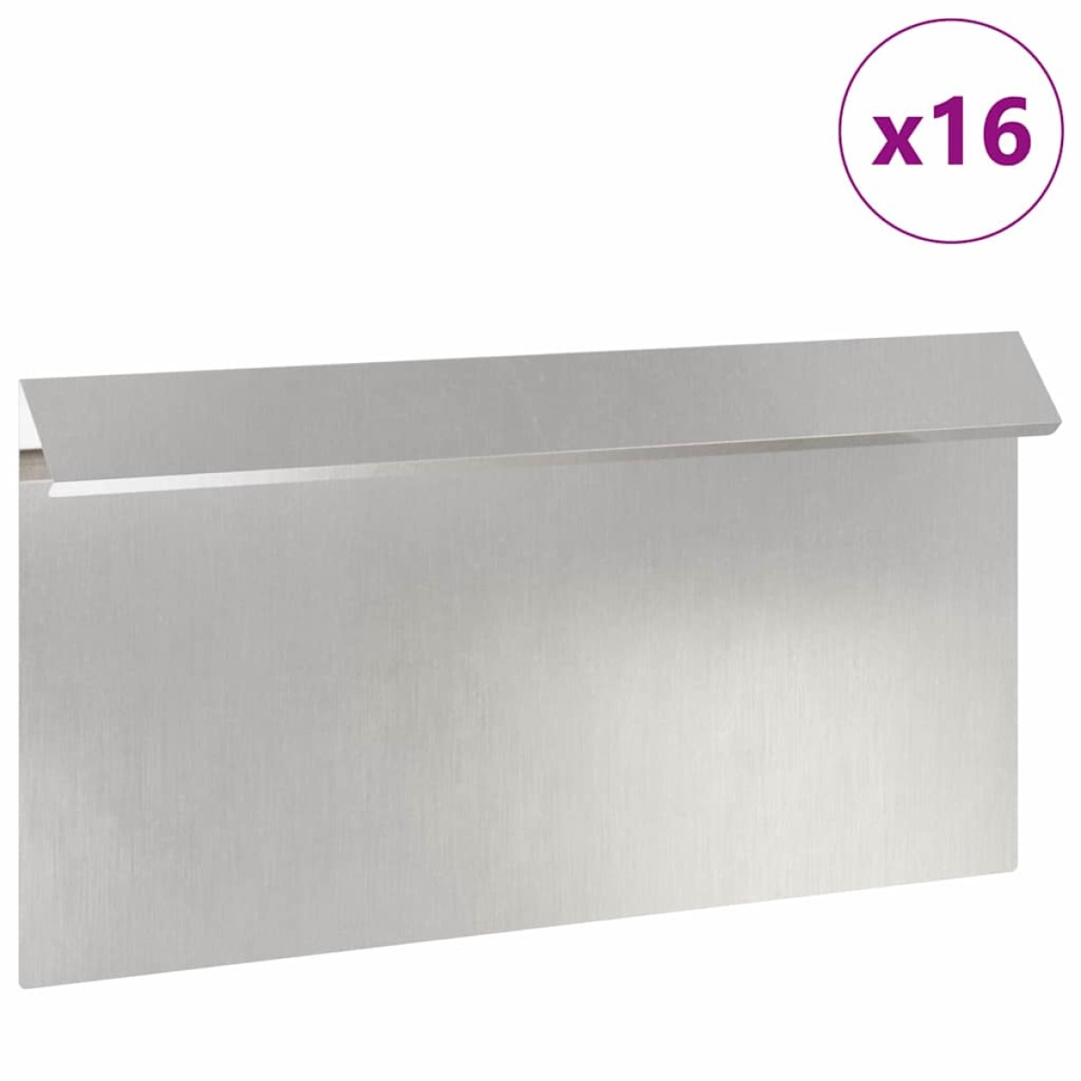 vidaXL Φράκτης σαλιγκαριών 16 τμχ. 50 x 3,5 x 25 εκ Ανοξείδωτο Ατσάλι