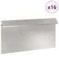 vidaXL Φράκτης σαλιγκαριών 16 τμχ. 50 x 3,5 x 25 εκ Ανοξείδωτο Ατσάλι