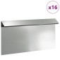 vidaXL Φράκτης σαλιγκαριών 16 τμχ. 50 x 3,5 x 25 εκ Ασημί
