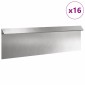 vidaXL Φράκτης σαλιγκαριών 16 τμχ. 100 x 3,5 x 25 εκ Ανοξείδωτο Ατσάλι