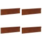 vidaXL Φράκτης σαλιγκαριών 4 τμχ. 100 x 3,5 x 25 εκ Σκ rusty