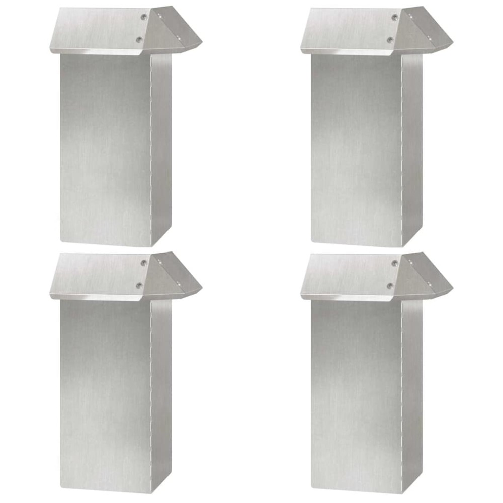vidaXL Φράκτης σαλιγκαριών 4 τμχ. 13,5 x 13,5 x 25 εκ Ασημί