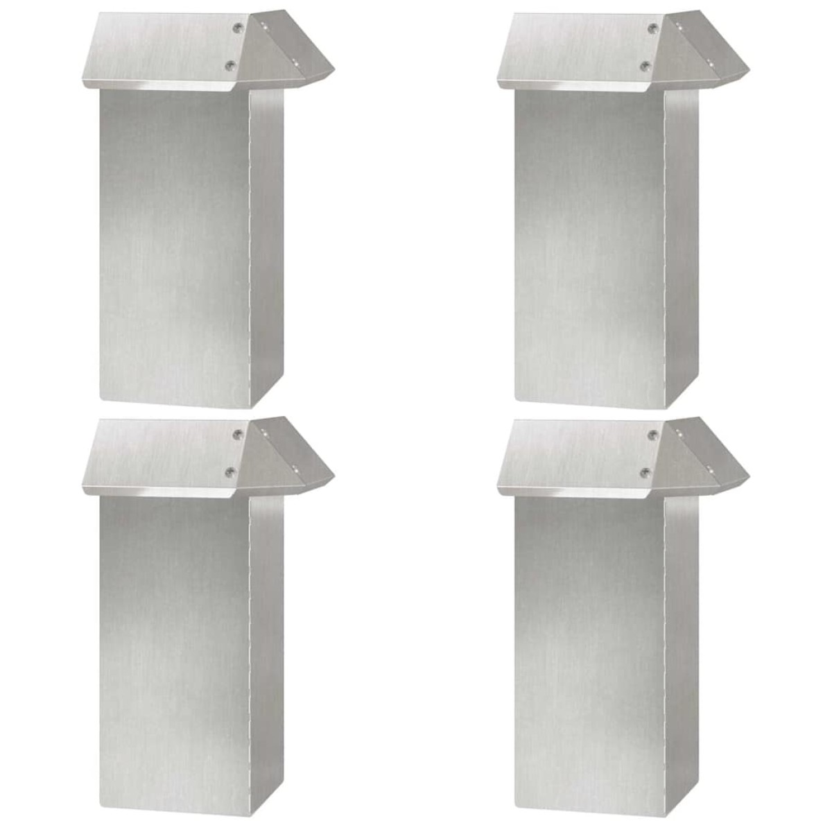 vidaXL Φράκτης σαλιγκαριών 4 τμχ. 13,5 x 13,5 x 25 εκ Ασημί