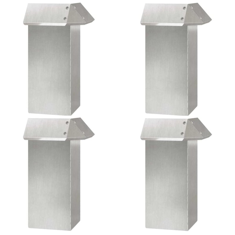 vidaXL Φράκτης σαλιγκαριών 4 τμχ. 13,5 x 13,5 x 25 εκ Ασημί