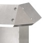 vidaXL Φράκτης σαλιγκαριών 4 τμχ. 13,5 x 13,5 x 25 εκ Ασημί