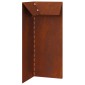 vidaXL Φράκτης σαλιγκαριών 4 τμχ. 10 x 10 x 25 εκ Σκ rusty