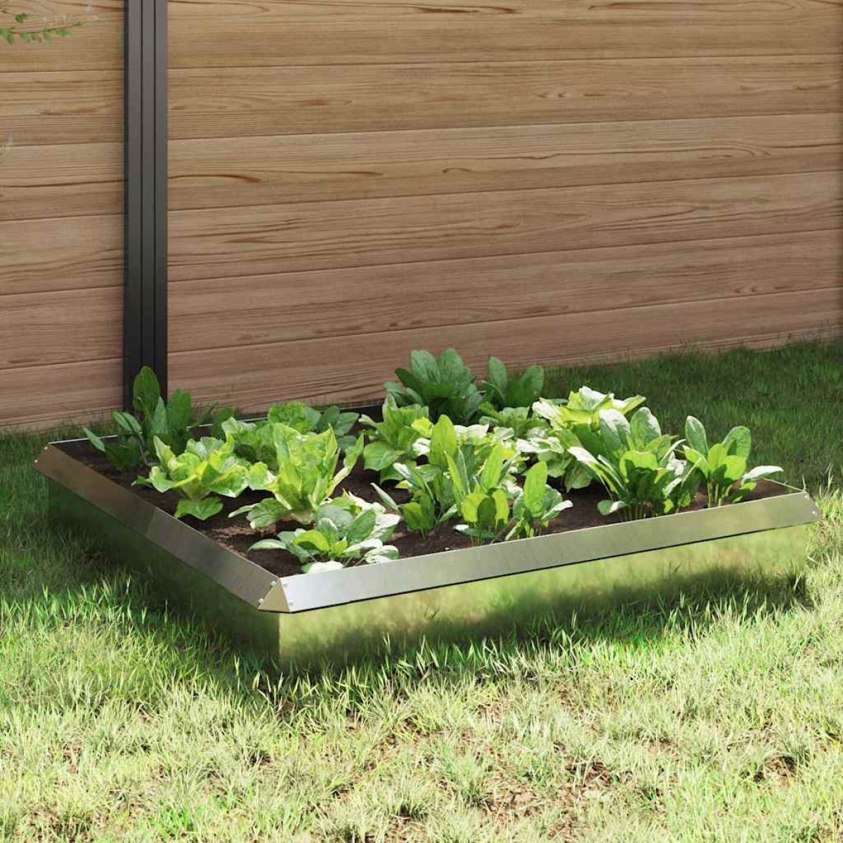 vidaXL Φράχτες με σαλιγκάρια 8 τμχ. 100 x 3,5 x 25 εκ Ασημί