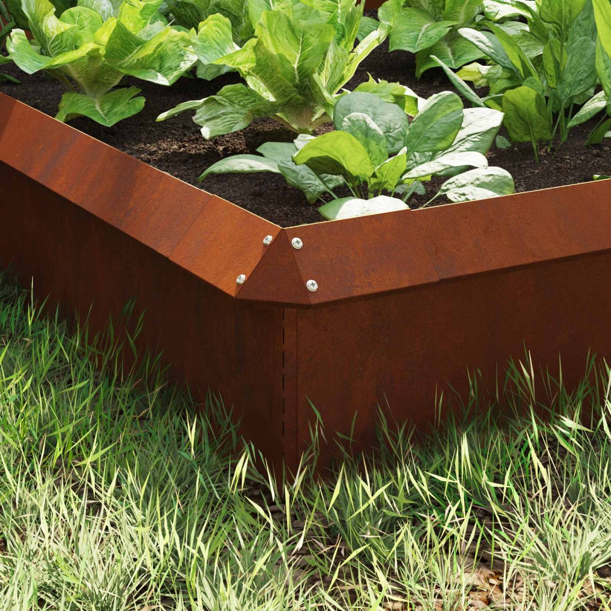 vidaXL Φράχτες με σαλιγκάρια 8 τμχ. 100 x 3,5 x 25 εκ Σκ rusty