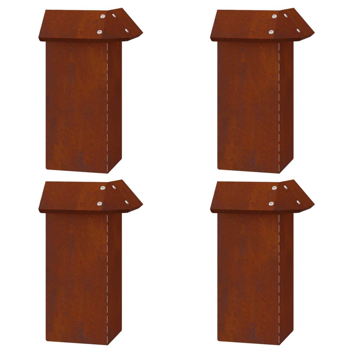 vidaXL Φράχτες με σαλιγκάρια 8 τμχ. 100 x 3,5 x 25 εκ Σκ rusty