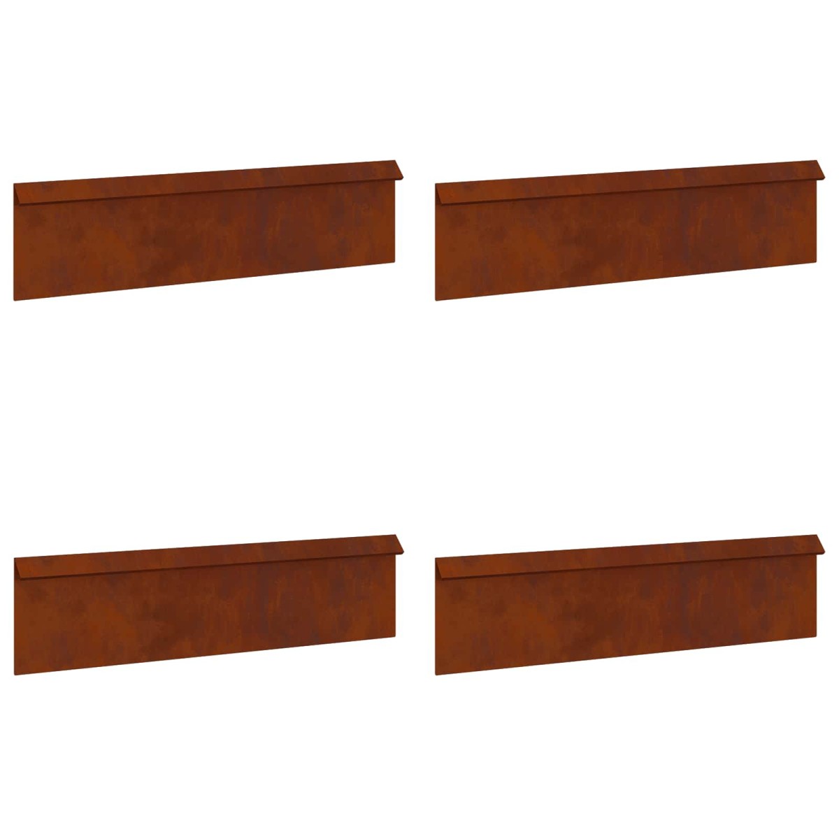 vidaXL Φράχτες με σαλιγκάρια 8 τμχ. 100 x 3,5 x 25 εκ Σκ rusty