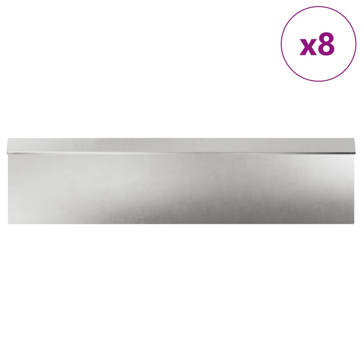 vidaXL Φράχτες με σαλιγκάρια 12 τμχ. 100 x 3,5 x 25 εκ Ασημί