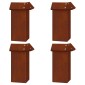 vidaXL Φράχτες με σαλιγκάρια 12 τμχ. 100 x 3,5 x 25 εκ Σκ rusty