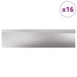 vidaXL Φράχτες με σαλιγκάρια 20 τμχ. 100 x 3,5 x 25 εκ Ασημί
