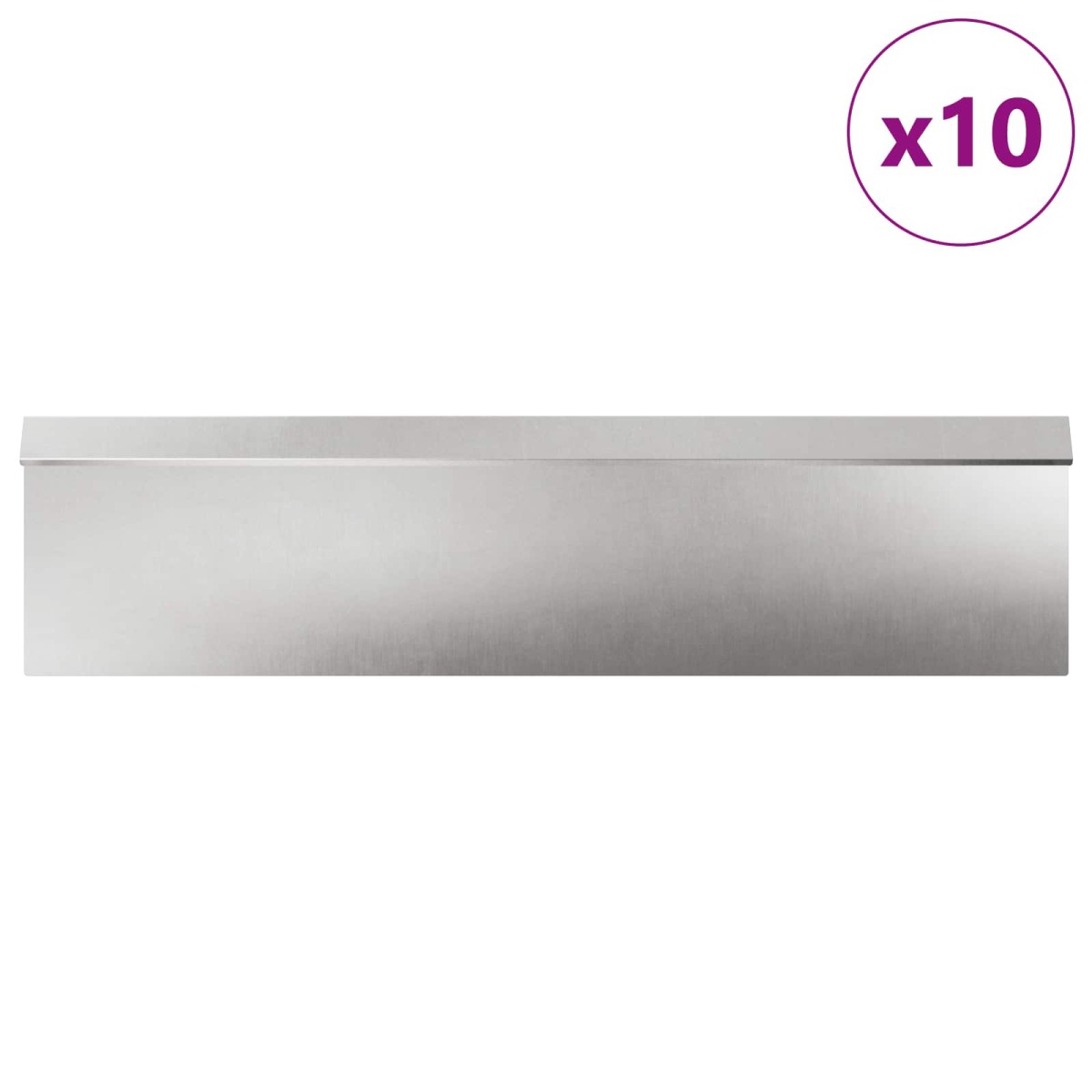 vidaXL Φράχτες με σαλιγκάρια 16 τμχ. 100 x 3,5 x 25 εκ Ασημί