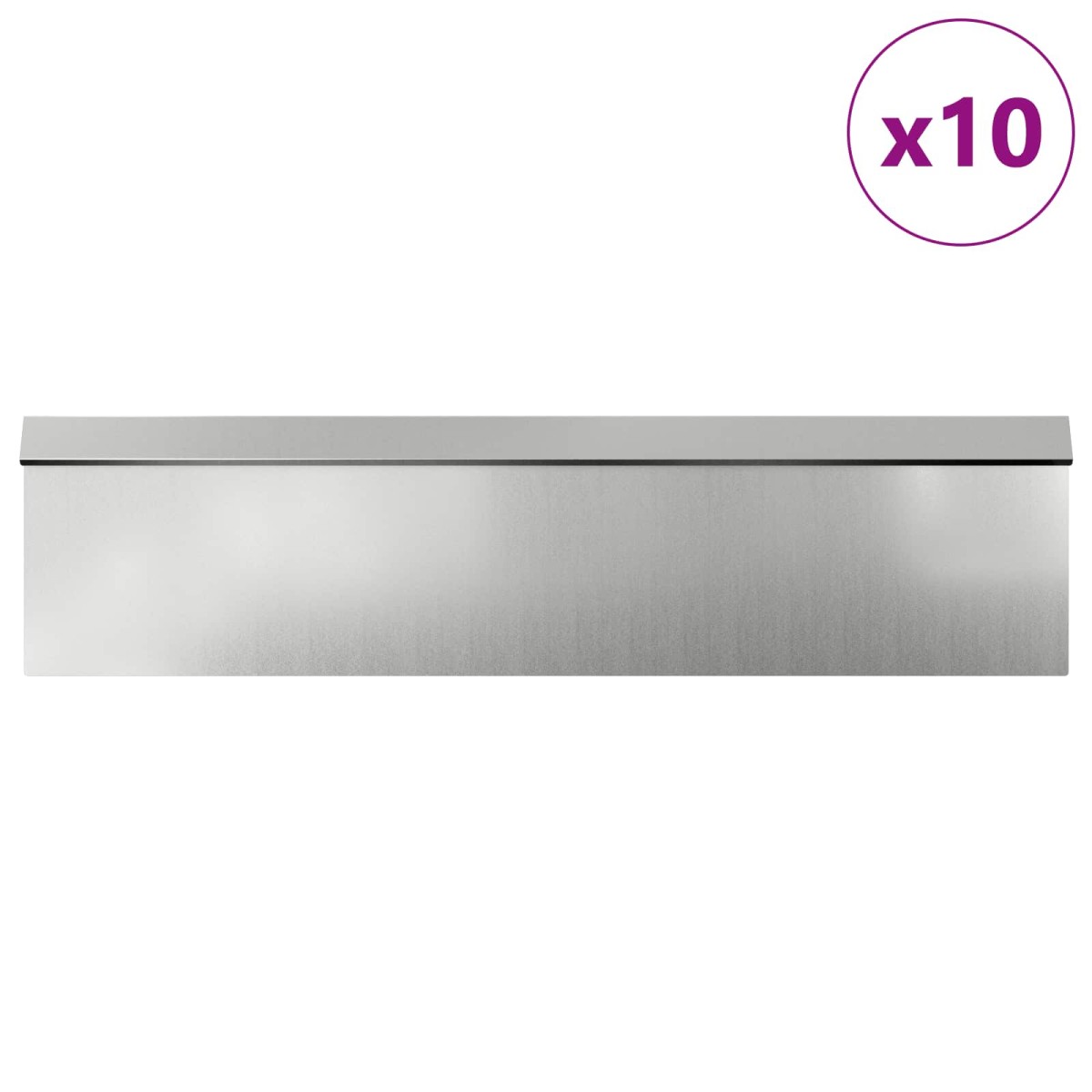 vidaXL Φράχτες με σαλιγκάρια 16 τμχ. 100 x 3,5 x 25 εκ Ασημί