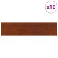 vidaXL Φράχτες με σαλιγκάρια 16 τμχ. 100 x 3,5 x 25 εκ Σκ rusty