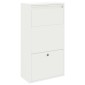 vidaXL Θυρίδα Πακέτων με αποθήκευση Λευκό 44 x 22 x 82 εκ. Ατσάλι