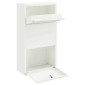 vidaXL Θυρίδα Πακέτων με αποθήκευση Λευκό 44 x 22 x 82 εκ. Ατσάλι