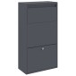 vidaXL Θυρίδα Πακέτων με αποθήκευση Ανθρακί 44 x 22 x 82 εκ. Ατσάλι